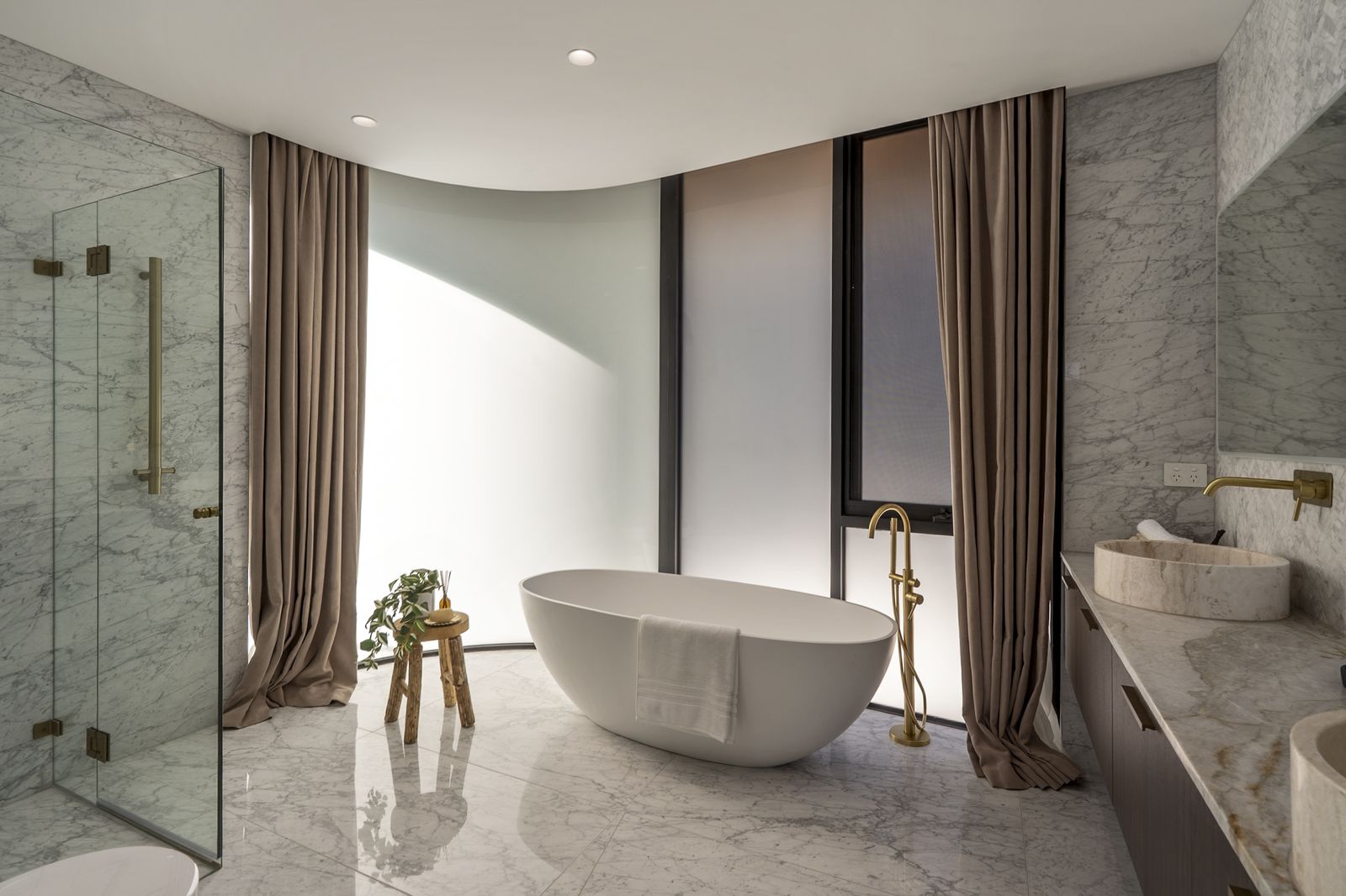 Salle de bain en marbre